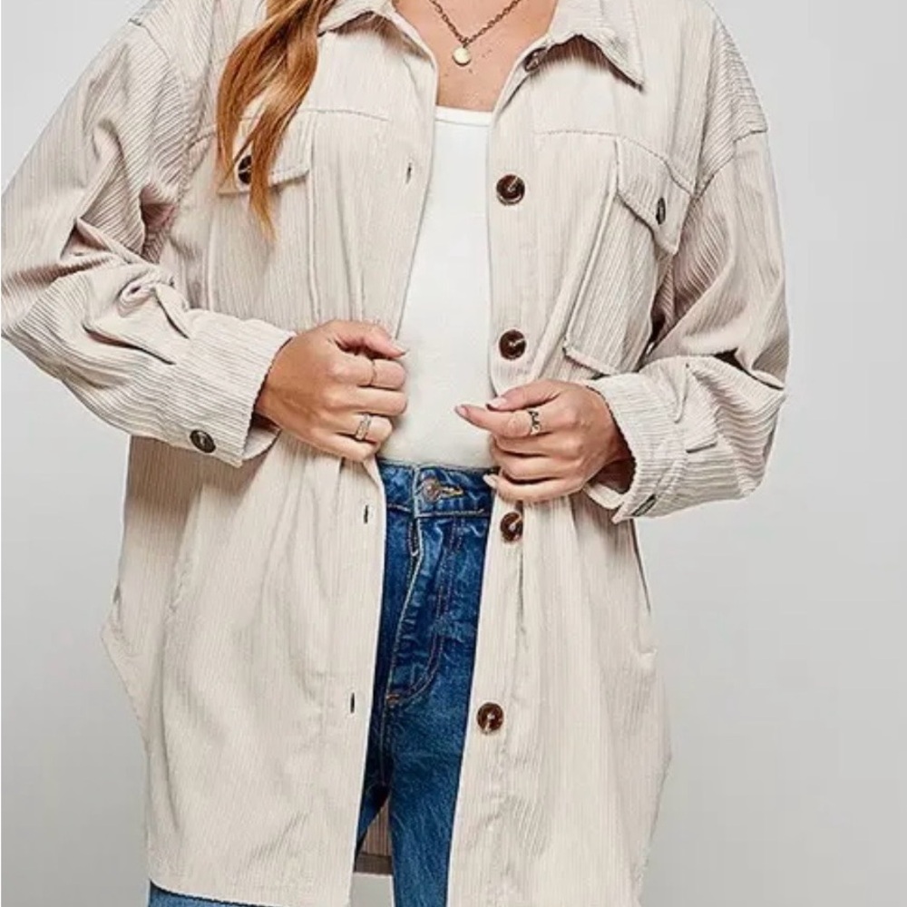 0292. Stylish Beige Shacket